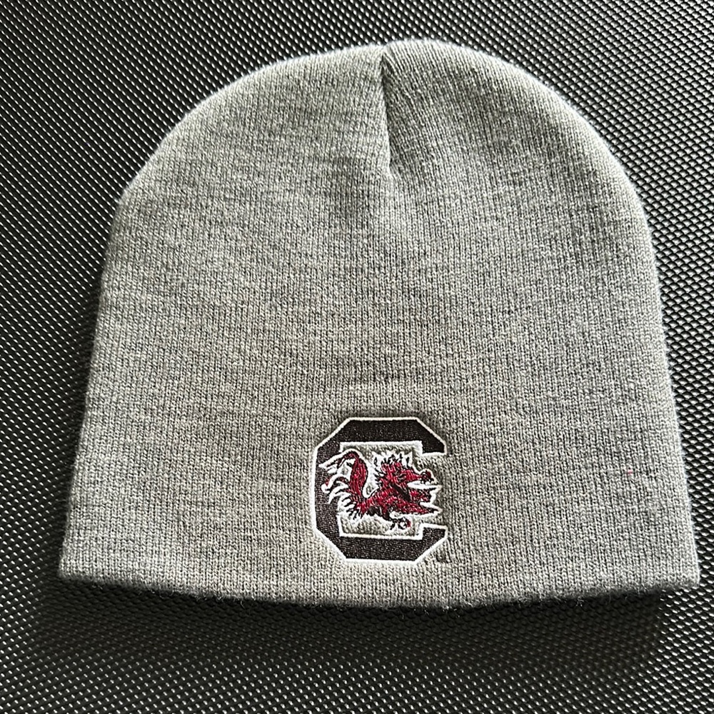 USC Gray Beanie with Gamecock Embroidery